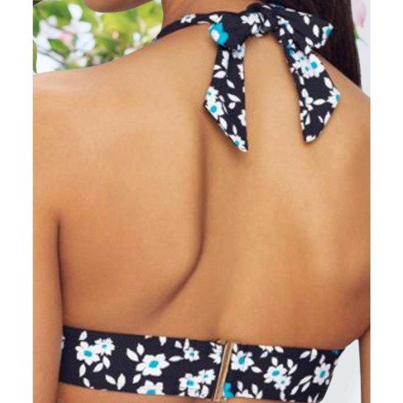 Anne cole marilyn halter floral bikini top size XL - Picture 3 of 7